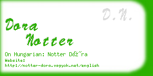 dora notter business card